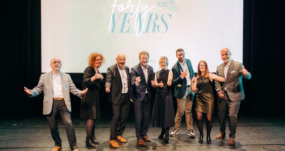 Groep sprekers Presentatie in Luik
