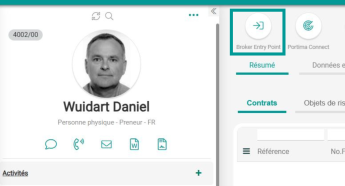 Ecran Brio profil du client